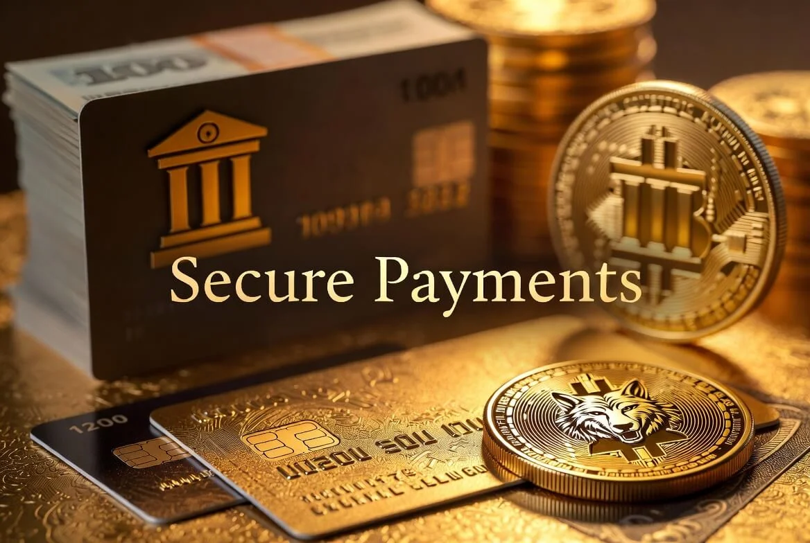 Wolf Winner withdrawal and deposit methods including PayID, Neosurf and crypto